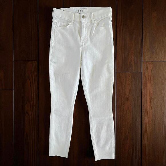 Frank & Eileen Sligo White Skinny Jeans Italian Performance Raw Women's size 26 - Picture 1 of 12